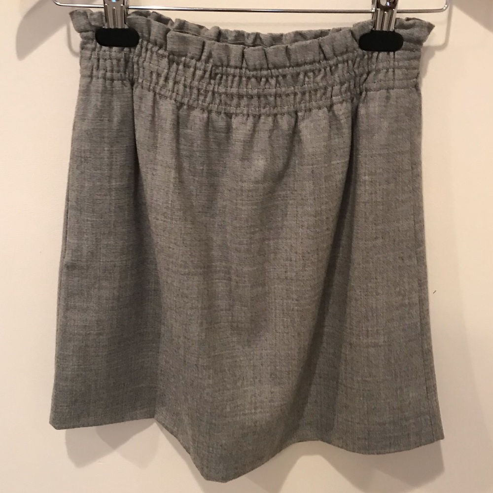 J Crew Wool Bell Mini Skirt Gray Size 2